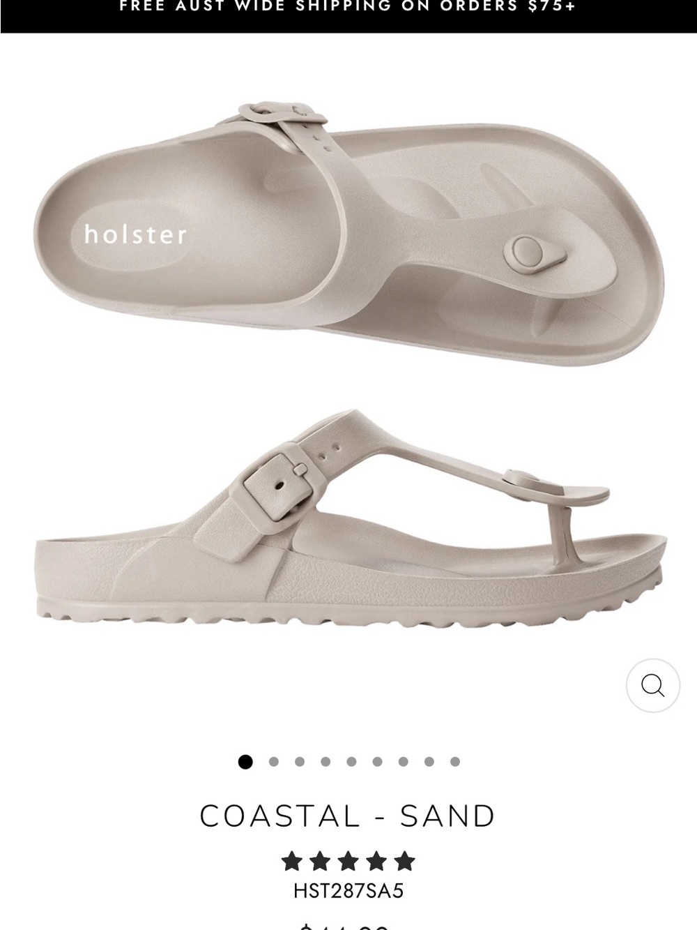 Holster Coastal Thong Sandals — Sand